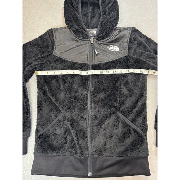 The North Face Girls (M)10-12 Fuzzy Jacket Black Oso Fleece Soft Full Zip hoodie - Picture 5 of 10